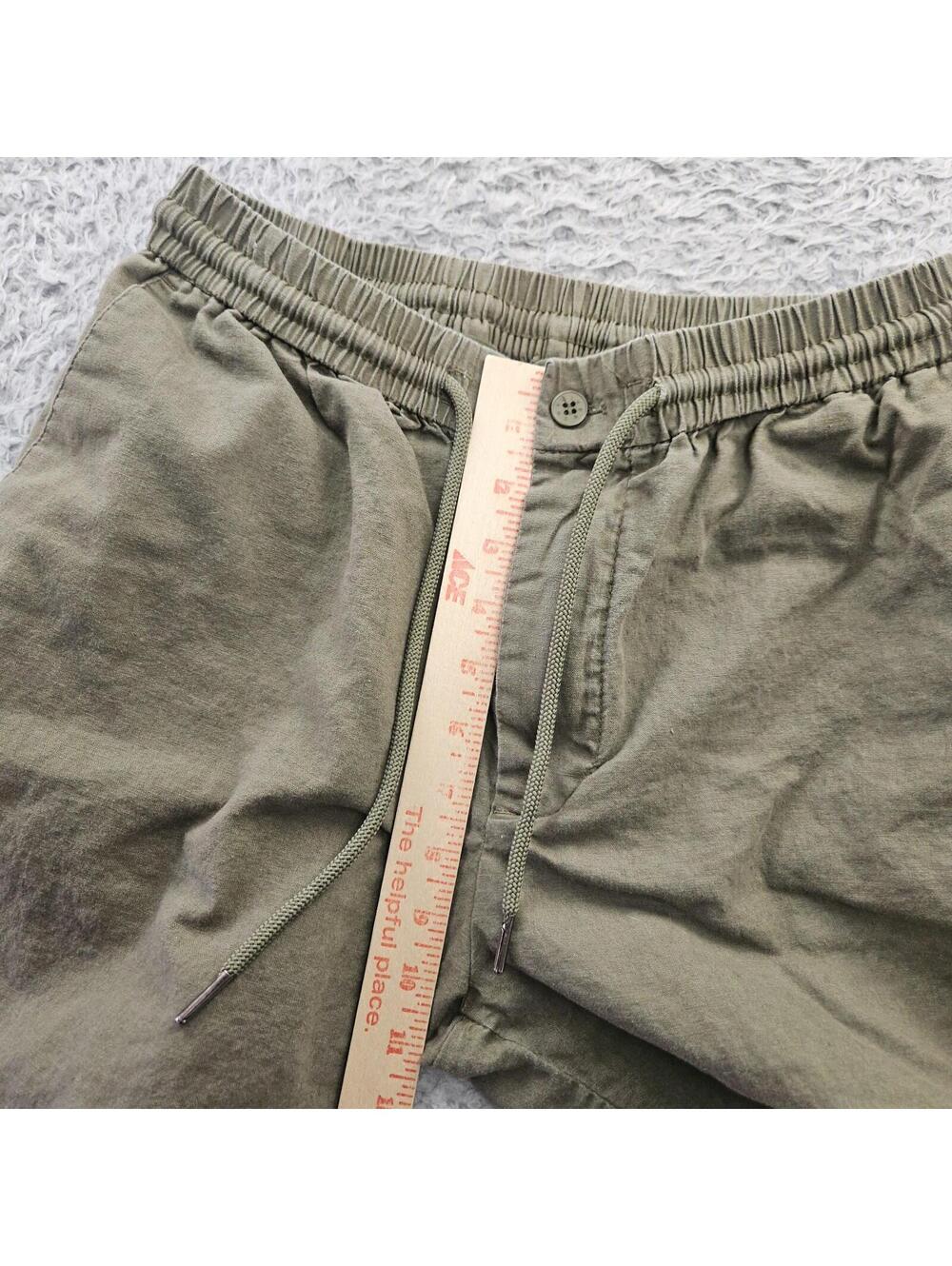 GIVENCHY Shorts 65% Linen Blend Small (Fits 28-32x8) Green Lightweight Drawstrin - Picture 11 of 14